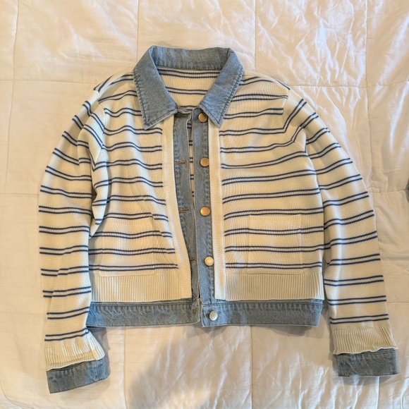 Knit and Denim Jacket - Picture 2 of 2